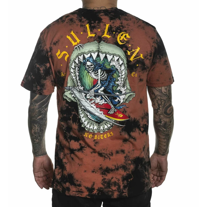 Men's T-shirt SULLEN - NO BITERS - CORAL / BLACK 3 Men's T-shirt SULLEN - NO BITERS - CORAL / BLACK