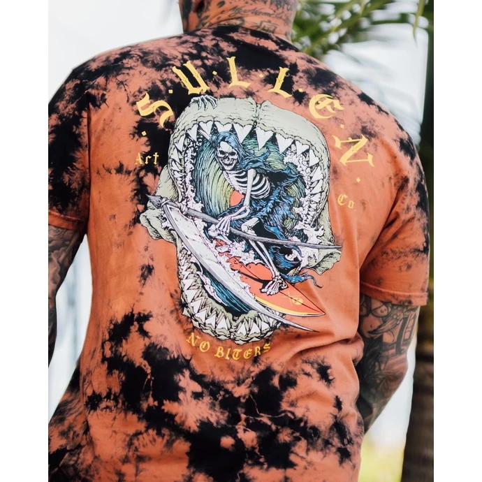 Men's T-shirt SULLEN - NO BITERS - CORAL / BLACK 6 Men's T-shirt SULLEN - NO BITERS - CORAL / BLACK - Image 4