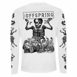 Men's T-shirt Long Sleeve The Offspring - Skeletons - White -Men T-Shirts Online Store off 100vmn