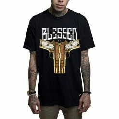 Men's T-shirt MAFIOSO - BLESSED - BLK