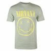 Men's T-shirt Nirvana - Yellow Smiley - GREEN - ROCK OFF 2 Men's T-shirt Nirvana - Yellow Smiley - GREEN - ROCK OFF -Men T-Shirts Online Store saw027