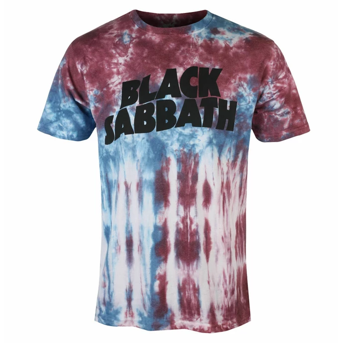 Men's T-shirt Black Sabbath - Wavy Logo - BLUE - ROCK OFF 3 Men's T-shirt Black Sabbath - Wavy Logo - BLUE - ROCK OFF