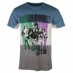 Men's T-shirt Ramones - Hey Ho Retro - BLUE - ROCK OFF