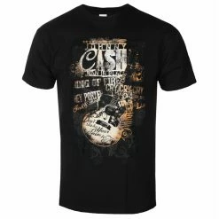 Men's T-shirt Johnny Cash - Guitar Song Titles - BLACK - ROCK OFF