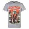 Men's T-shirt CLUTCH - MESSIAH - GREY - PLASTIC HEAD -Men T-Shirts Online Store saww 022