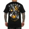 Men's T-shirt SULLEN - FIRE SKULL - BLACK -Men T-Shirts Online Store scm3784 bk 000