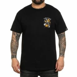 Men's T-shirt SULLEN - FIRE SKULL - BLACK -Men T-Shirts Online Store scm3784 bk 001