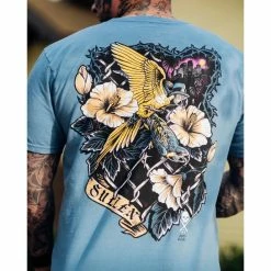 Men's T-shirt SULLEN - STILL OF THE NIGHT - ADRIATIC BLUE -Men T-Shirts Online Store scm4358 16acac