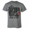 Men's T-shirt Bob Marley - Catch A Fire World Tour - Grau Meliert -Men T-Shirts Online Store seer002