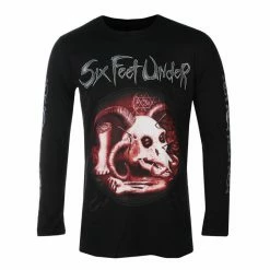 Men's Long-sleeved T-shirt SIX FEET UNDER - EURO TOUR - BLACK - PLASTIC HEAD