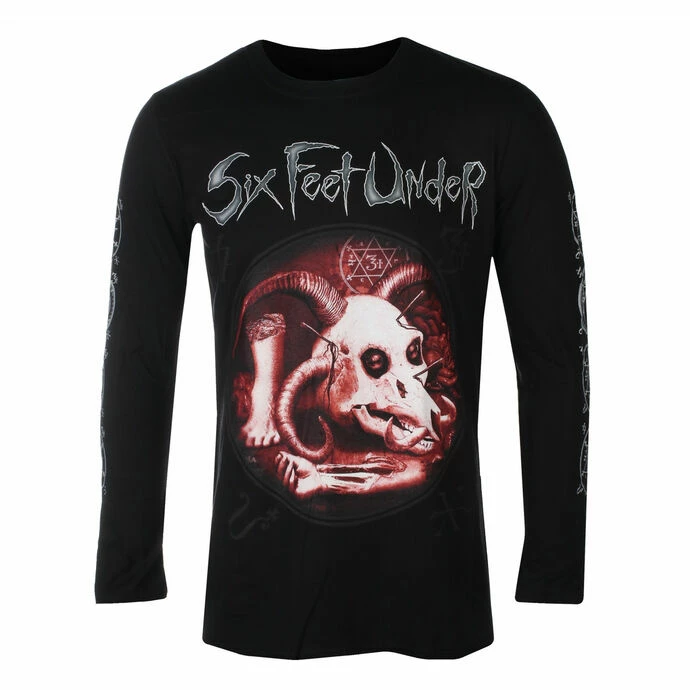 Men's Long-sleeved T-shirt SIX FEET UNDER - EURO TOUR - BLACK - PLASTIC HEAD 3 Men's Long-sleeved T-shirt SIX FEET UNDER - EURO TOUR - BLACK - PLASTIC HEAD