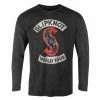 Men's Long-sleeved T-shirt Slipknot - Patched Up - Black Dip-Dye - ROCK OFF