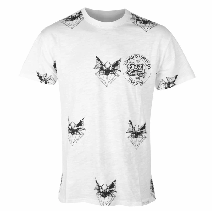 Men's T-shirt DIAMOND X OZZY OSBOURNE - Hellbat - White 3 Men's T-shirt DIAMOND X OZZY OSBOURNE - Hellbat - White