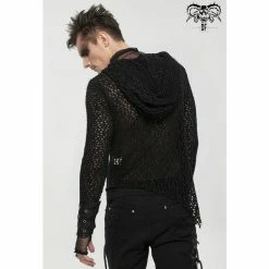 Men's Long-sleeved T-shirt DEVIL FASHION - Linger Punk Mesh -Men T-Shirts Online Store tt186 7
