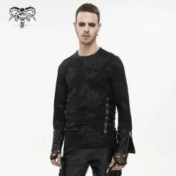 Men's Long-sleeved T-shirt DEVIL FASHION - Lullaby Printed Punk -Men T-Shirts Online Store tt204 13