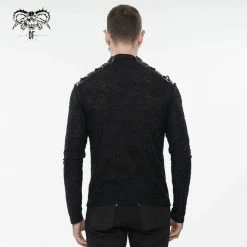 Men's Long-sleeved T-shirt DEVIL FASHION - Cultist Punk Pentagram -Men T-Shirts Online Store tt217 2nd