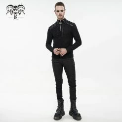 Men's Long-sleeved T-shirt DEVIL FASHION - Cultist Punk Pentagram -Men T-Shirts Online Store tt217 4nd
