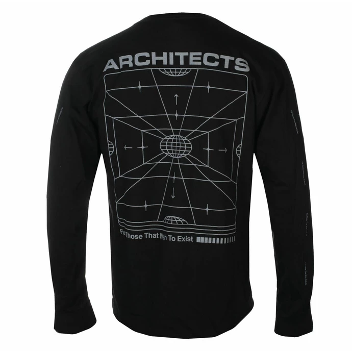 Men's T-shirt Long Sleeve Architects - FTTWTE Grid - Black - KINGS ROAD 3 Men's T-shirt Long Sleeve Architects - FTTWTE Grid - Black - KINGS ROAD