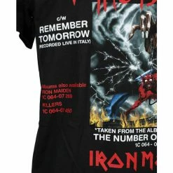 Men's T-shirt Iron Maiden - NOTB Vinyl Promo - BLACK - ROCK OFF -Men T-Shirts Online Store witchful thinking sticker pack b007