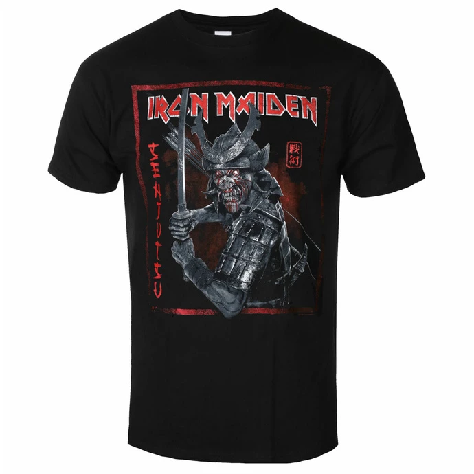 Men's T-shirt Iron Maiden - Senjutsu Cover Distressed - Red BL - ROCK OFF 3 Men's T-shirt Iron Maiden - Senjutsu Cover Distressed - Red BL - ROCK OFF