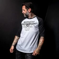 Men's T-shirt With 3/4 Sleeve WORNSTAR - Machine Shop -Men T-Shirts Online Store wsrtm macs 11c