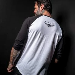 Men's T-shirt With 3/4 Sleeve WORNSTAR - Machine Shop -Men T-Shirts Online Store wsrtm macs 12c