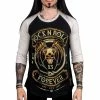 Men's T-shirt With 3/4 Sleeve WORNSTAR - Rock N Roll Forever -Men T-Shirts Online Store wsrtm rnr4vr 80