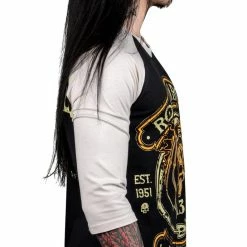 Men's T-shirt With 3/4 Sleeve WORNSTAR - Rock N Roll Forever -Men T-Shirts Online Store wsrtm rnr4vr 83