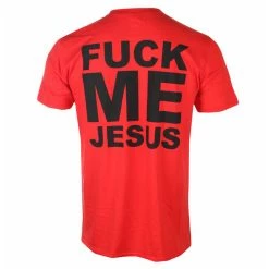 Men's T-shirt MARDUK - FUCK ME JESUS - RED - PLASTIC HEAD -Men T-Shirts Online Store xcv018