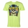 Men's T-shirt Guns N' Roses - DEATH SKULL - OCEAN COLOR GREEN - AMPLIFIED -Men T-Shirts Online Store zav210 002
