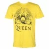 Men's T-shirt QUEEN - LINE ART CREST - YELLOW RAVEN - AMPLIFIED -Men T-Shirts Online Store zav210 008